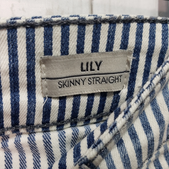 Level 99 Lily Skinny Straight Railroad Stripe 28 - Picture 4 of 8